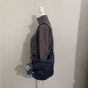Denim shoulder bag